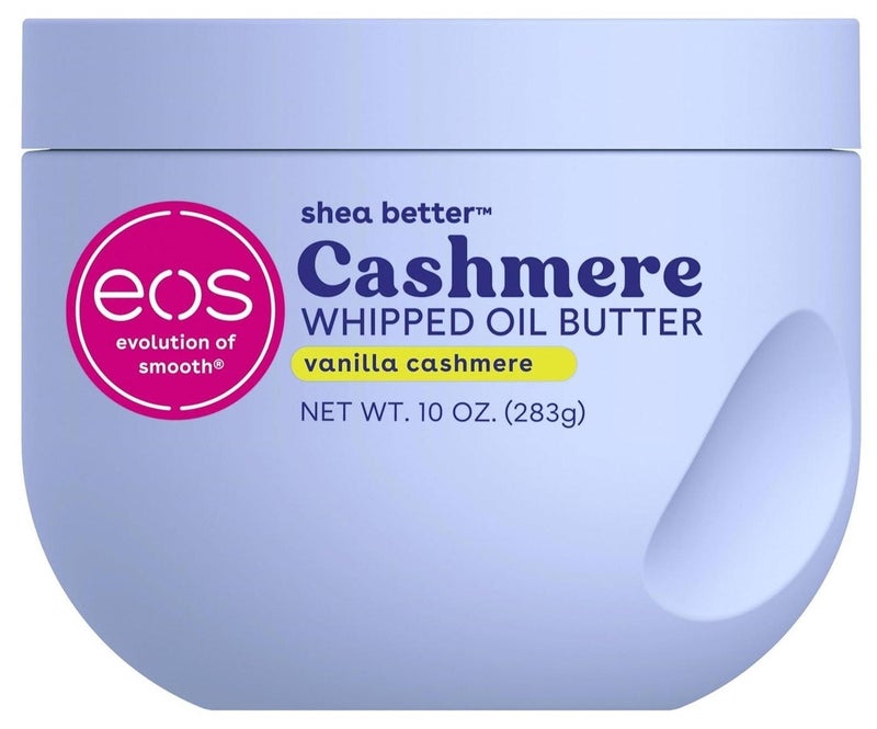 eos Cashmere Whipped Oil Body Butter, Vanilla Cashmere, 72 Hour Weightless Moisture For Dry Skin, Rich Formula and Deep Hydration, Body Care, 10 oz - Image 1